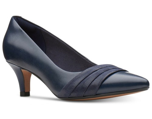 wide width navy blue heels