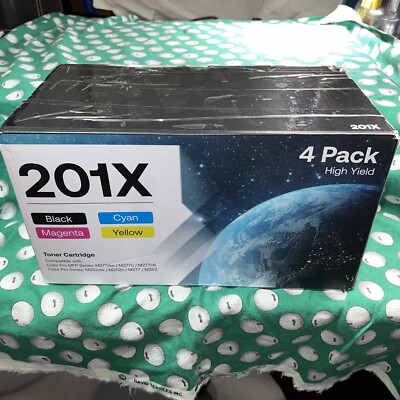 High Yield 201X M277dw Toner Cartridge 4 Pack M2 77DW/M277N/M277C6/M252