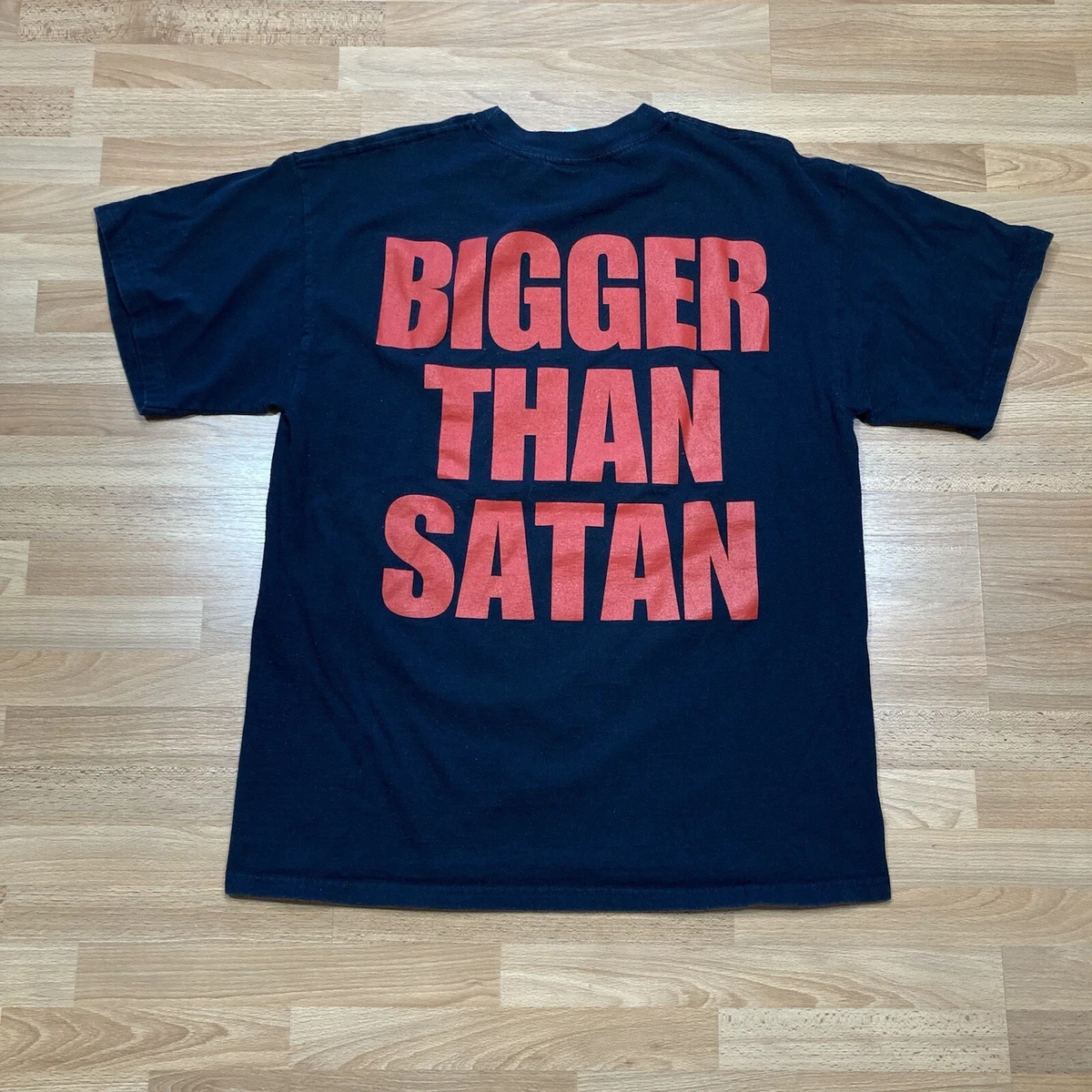 Vintage 90s Marilyn Manson T-Shirt Large Bigger Than Satan Rock Metal Bieber Tee