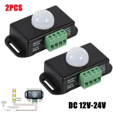 2X DC 12V-24V Automatic Infrared PIR Motion Sensor Detector Switch For LED light