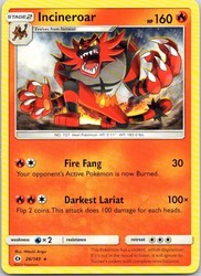 Incineroar 26/149 Sun & Moon Base Set Rare