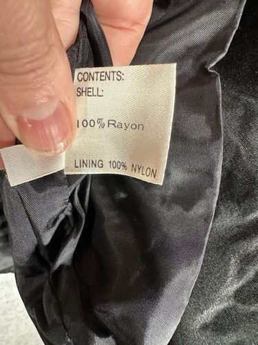 Vintage Nipon Coature 2 Teiler Midi Rock Anzug Schwarz Velour 4 Knopf Blazer - Bild 5 von 15