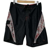 Ocean Pacific Swim Trunks OP Mens Board Shorts Sz 32 Drawstring Logo geometric