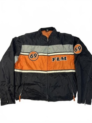 Herren FLM Motocross Jacke schwarz & orange, Größe 2XL