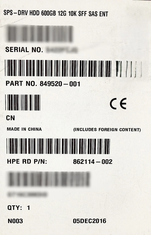 HP 849520-001_NEW 600GB 12G 10K SFF SAS ENT NHP - Image 2 of 4