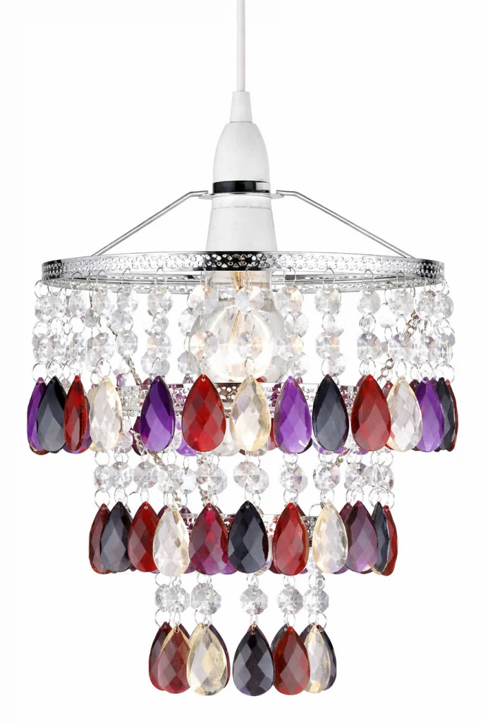Lampshade Silver Arfalini Acrylic Chrome 225mm Shade Only Loxton Lighting ARFSUM