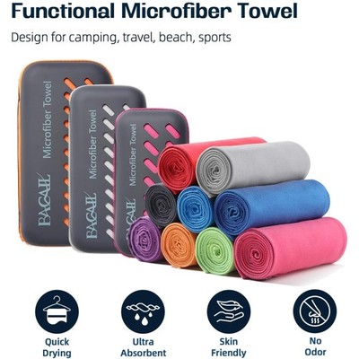 Bagail Ultra Soft Microfiber Towel - Lightweight & Absorbent