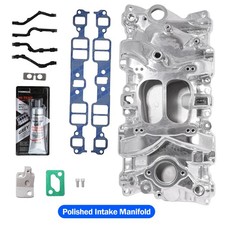For Amc Jeep V8 Gas 304 360 401 Small Block Polished Dual Plane Intake Manifold For Amc Jeep V8 Gas 304 360 401 Small Block Polished Dual Plane Intake Manifold