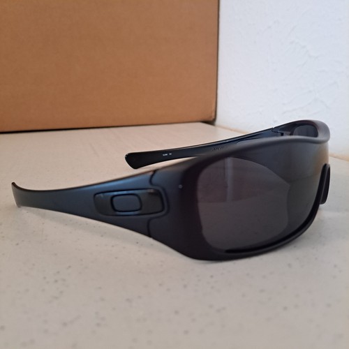 Oakley Sunglasses Antix 12-959 Black Wrap Frames Gray Mirrored Lens T-21 - Picture 4 of 11