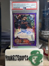 2023 Topps Chrome Grayson Rodriguez Rookie Auto Purple Speckle PSA 10 #’d/299 🍇