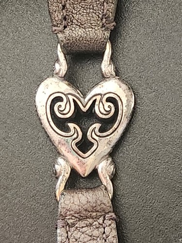 Borsa/borsa a mano in pelle grigia Brighton con accenti placcati argento - Foto 11 di 11