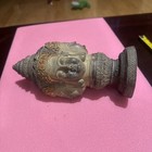 9”Hand Carved ceramic Four Face Tibetan  Hindu Buddha Head Statue  — photo 9