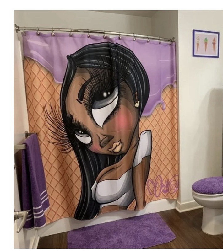Sand Doll-  Shower Curtain, Washable