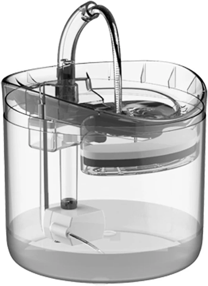 Fuente de agua automática para gatos de acero inoxidable 61 oz/1,8 L para mascotas perros Foto 2 de 4