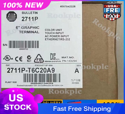 New In Box 2711P-T6C20A9  2711PT6C20A9 Panelview Plus Fast Shipping HT