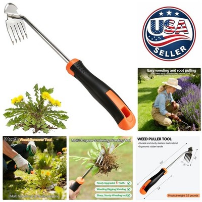 Professional-Grade Stainless Steel Weed Puller with Multi-Functional Design