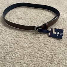 Boys IZOD Double Stitch Bonded Leather BELT Brown SizeXL 34-36BRAND NEW w/ Tags