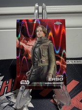 Jyn Erso - 2024 Topps Chrome Star Wars 119 Blaster Red Raywave Refractor