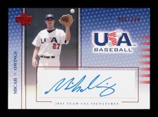 2003 Upper Deck USA National Team #S-2 Micah Owings /250 Auto Blue Ink