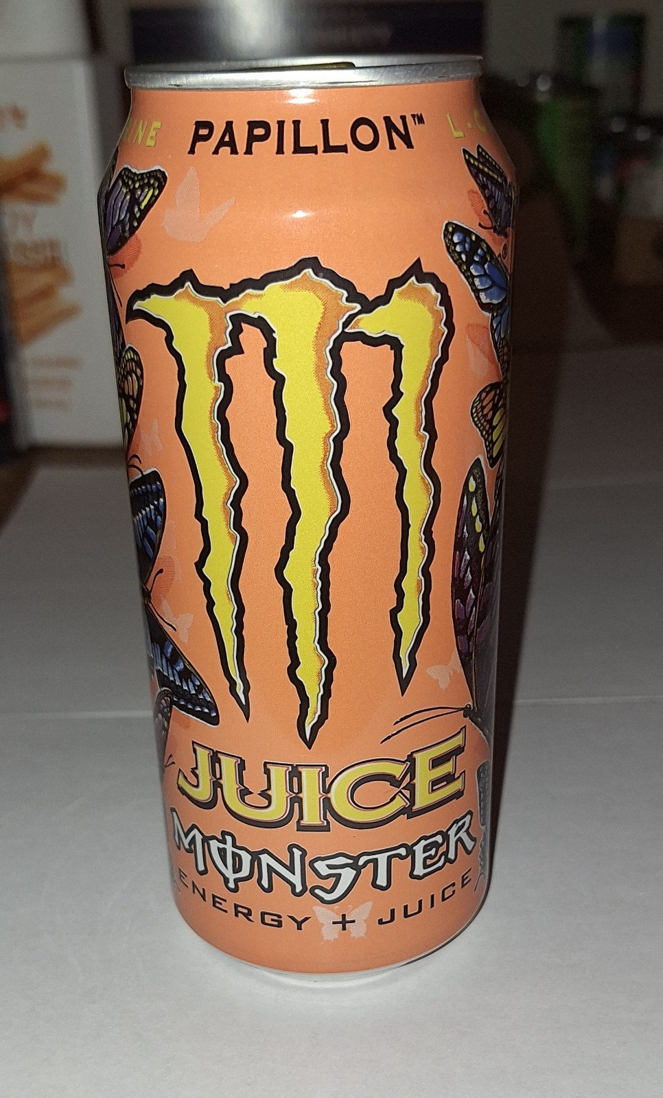Juice Monster Papillon Peach Nectarine Energy + Juice, Energy Drink