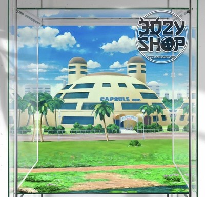 Dragonball Hintergrundbild Capsule Corp. mit Magnet für Detolf Vitrinen