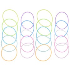 60 Pcs Wrist Bands Silicone Colorful Retro Bracelets Glow-in-the-dark