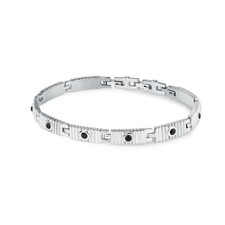 Morellato Urban – Bracciale Uomo Acciaio Silver con Cristalli (SABH31)