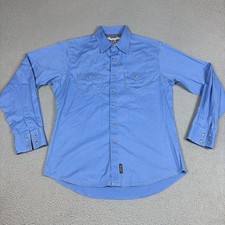 Wrangler Retro Western Shirt Men's Medium Blue Pearl Snap Cowboy Yoke