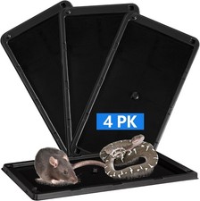 Mouse Traps 4 Pack Larger Heavier Glue Traps Mice Rat  Snakes Non-Toxic Sticky