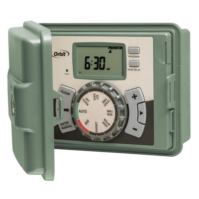 Orbit 6 Station Indoor or Outdoor Irrigation Controller, Tri-Lingual Green