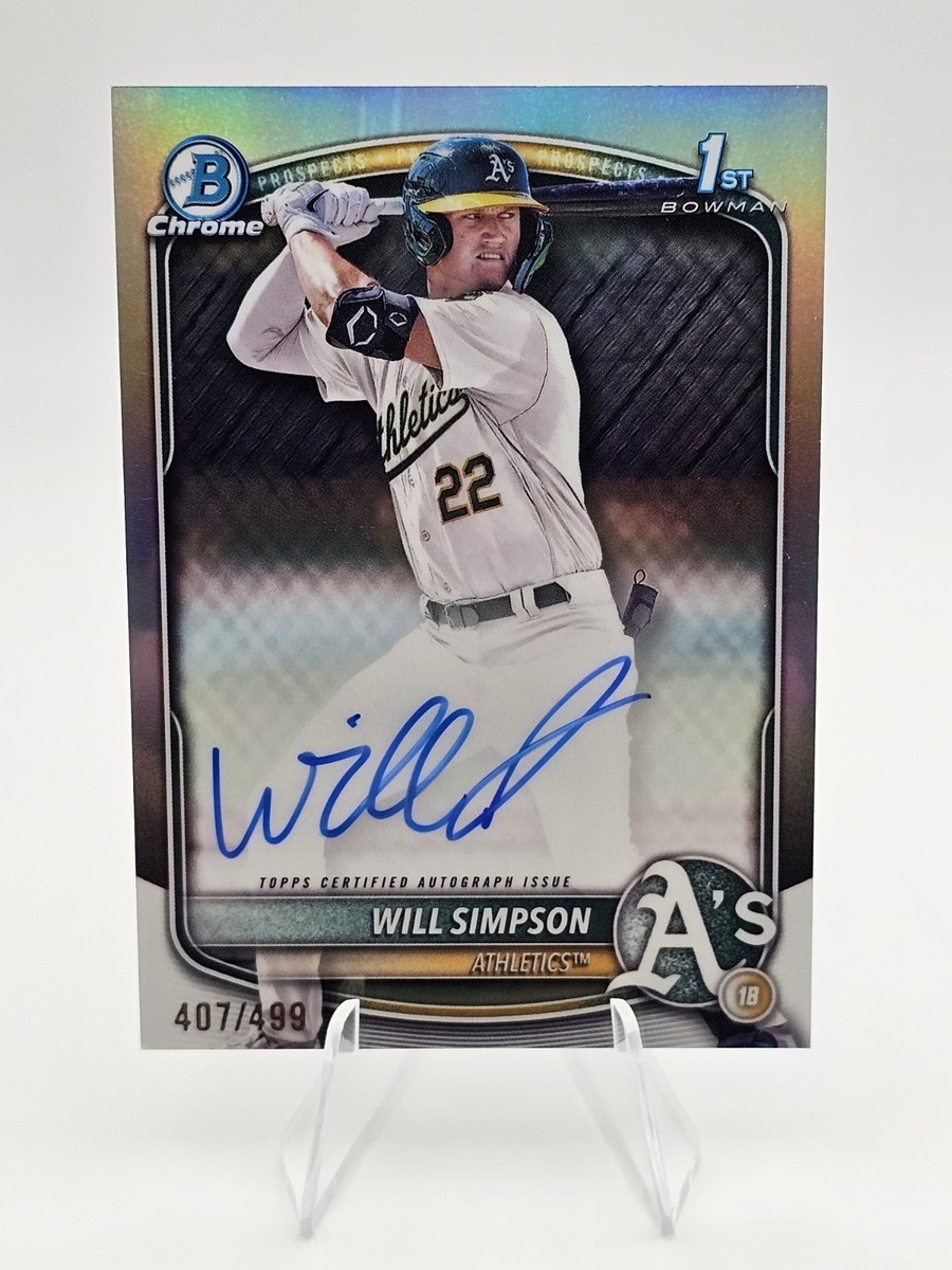 2025 Bowman Chrome Prospect Auto 1st Will Simpson #CPA-WSI