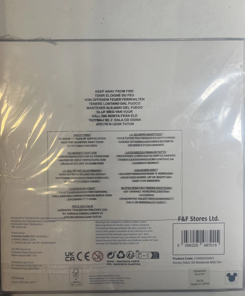 Cuaderno Disney, Juego de Papelería Escolar con Puntada Esponjosa Cuaderno y Bolígrafo Set Foto 2 de 4
