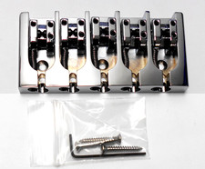 Hipshot 5 String A Style Bass Bridge Aluminum Chrome .750 spacing - BLEMISHED
