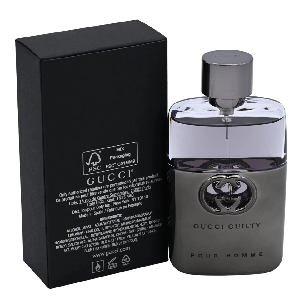 Gucci Guilty by Gucci colonia para hombre EDT 1,6 oz nuevo en caja Foto 4 de 4