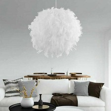 Light Shade Lampshade Fluffy Feather Lamp Modern Led Pendant Ceiling Chandelier