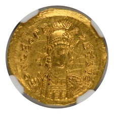 E. Impero Romano AD 457-474 AV Solidus Leone I NGC XF