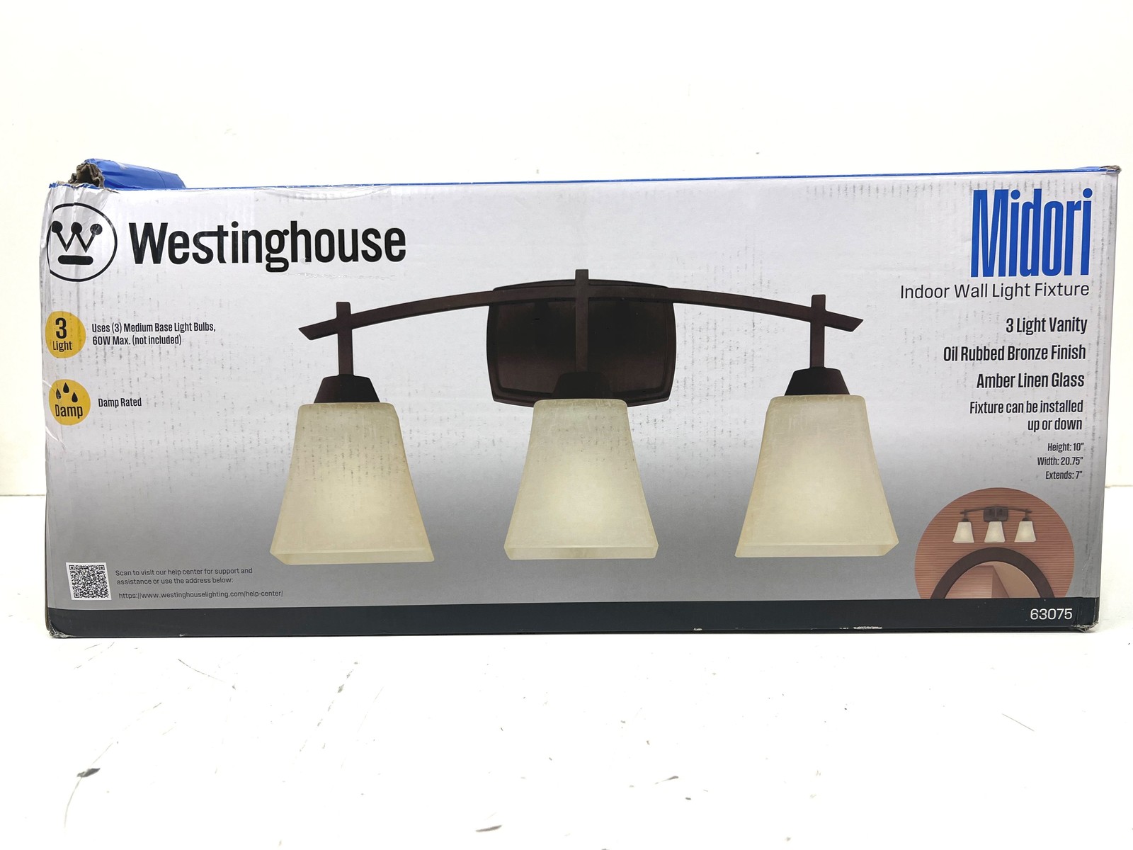 Westinghouse 3-Light Oil Rubbed Bronze Vanity Light 6307500 