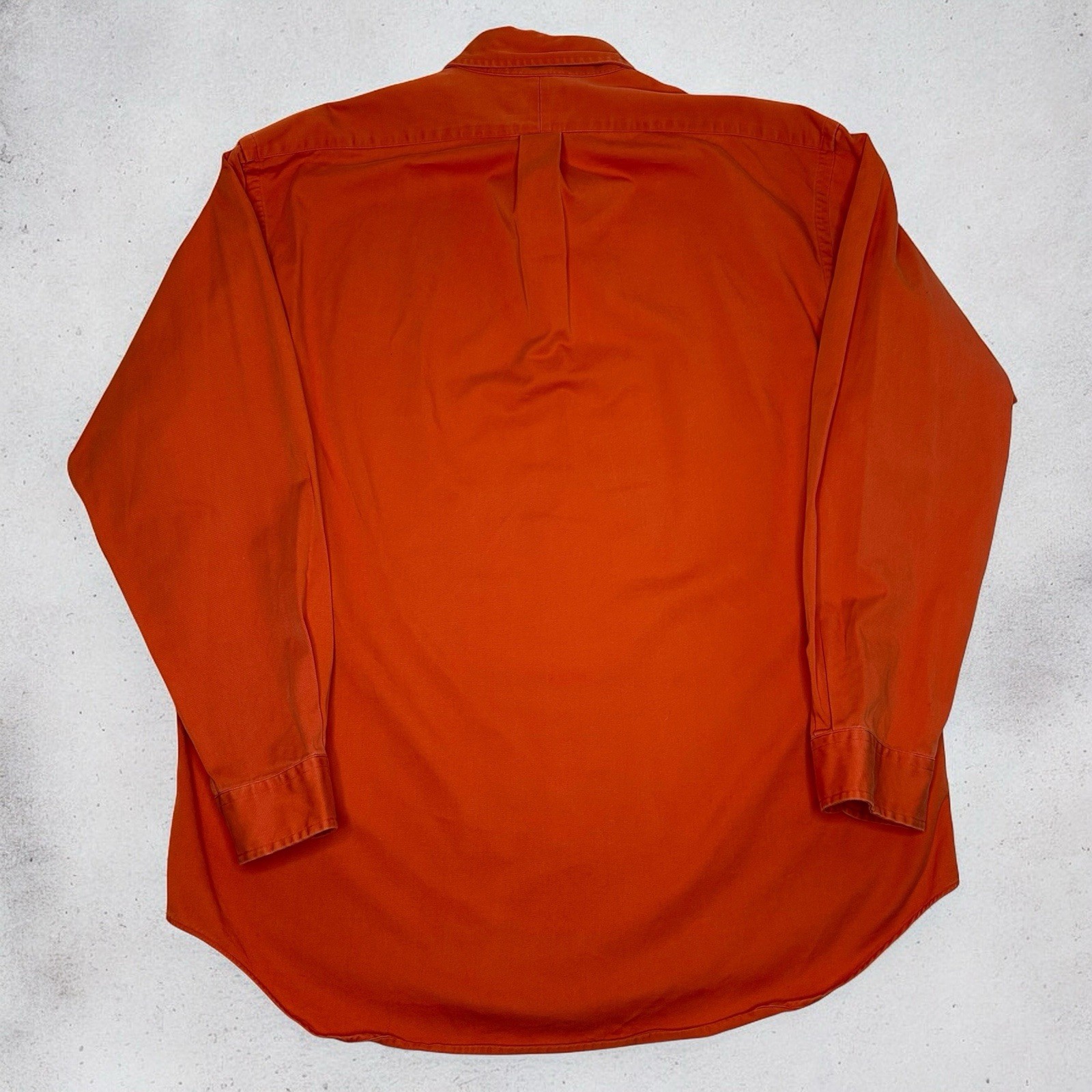 Camicia Ralph Lauren vintage uomo grande con bottoni arancione pesca pony anni 90 Blake