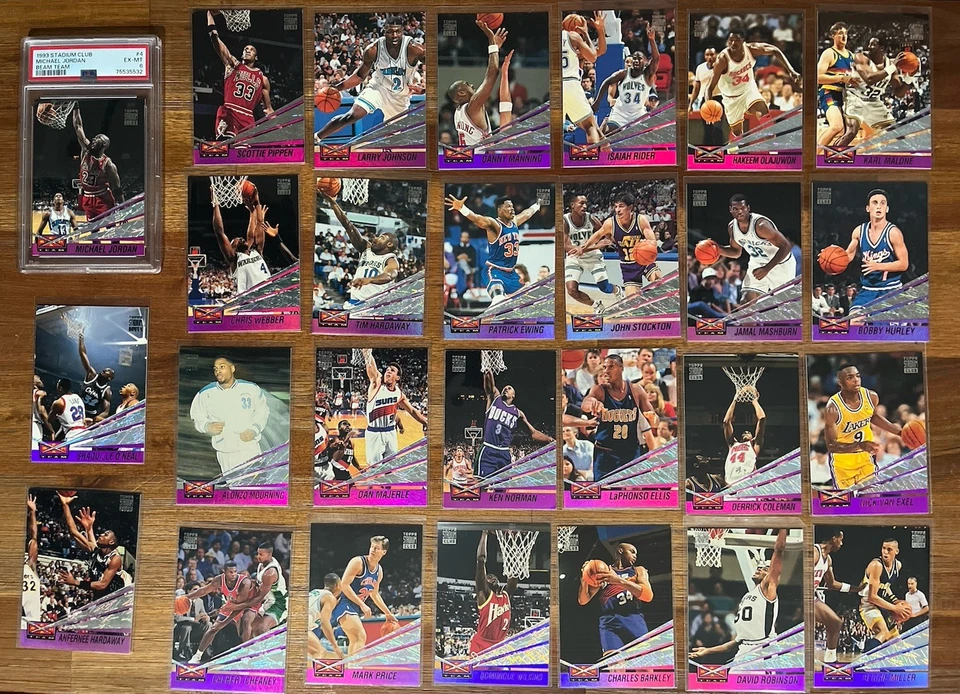 🎆 1993-94 Stadium Club Beam Team Complete Set W/Jordan Graded, Shaq, Penny RC - Image 4 of 4