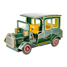 Vintage 1960s S.H. Horikawa Japan Old Fashioned Car Battery Operated Tin Toy