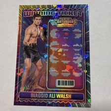 2025 Panini Contenders PFL BIAGGIO ALI WALSH Cracked Ice Winning Ticket 13 /25