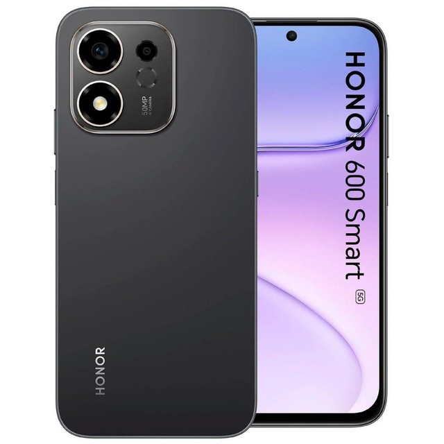 Honor 600 Smart 5G Nero 128GB Memoria 4GB Ram Display 6.87" Black 7.700mAh 50Mpx