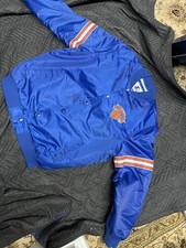 Starter NBA New York Knicks Satin Varsity Jacket Blue Men's Size Xxl