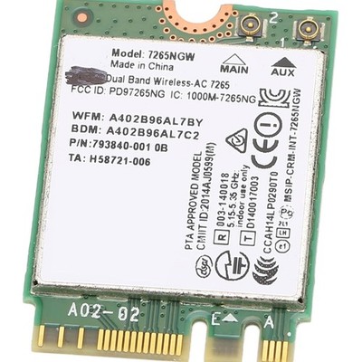 7265NGW AC NGFF Wireless Netzwerkkarte Dualband WLAN Bluetooth 4.2 für Laptop