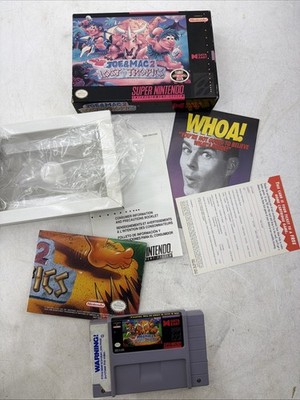 Joe & Mac 2 Lost in the Tropics (SNES) Super Nintendo C 1994 RARE