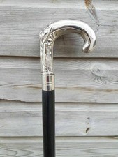 Gold Walking Stick Cane with Decorative Curved Handle Classic Vintage Style