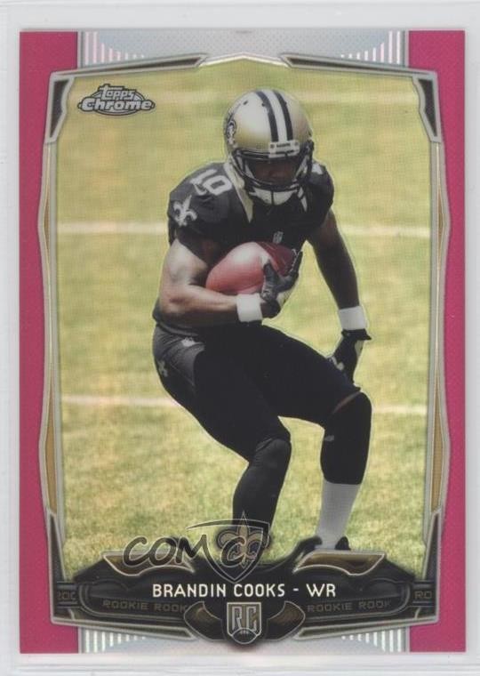 2014 Topps Chrome BCA Pink Refractor 67/399 Brandin Cooks #149 4y0