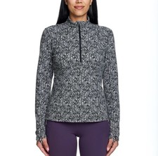    Spyder Active Ladies Fleece Half Zip Printed Pullover Size S  