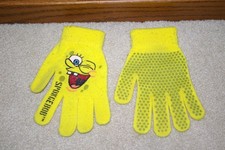 SPONGEBOB Winking Magic Stretch Gloves w/Rubber Grippers Kids Unisex One Size