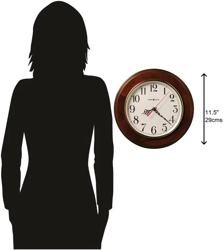 Reloj de Pared Howard Miller Brentwood, Acabado Madera - Bisel Redondo Latón Acabado con Foto 3 de 4